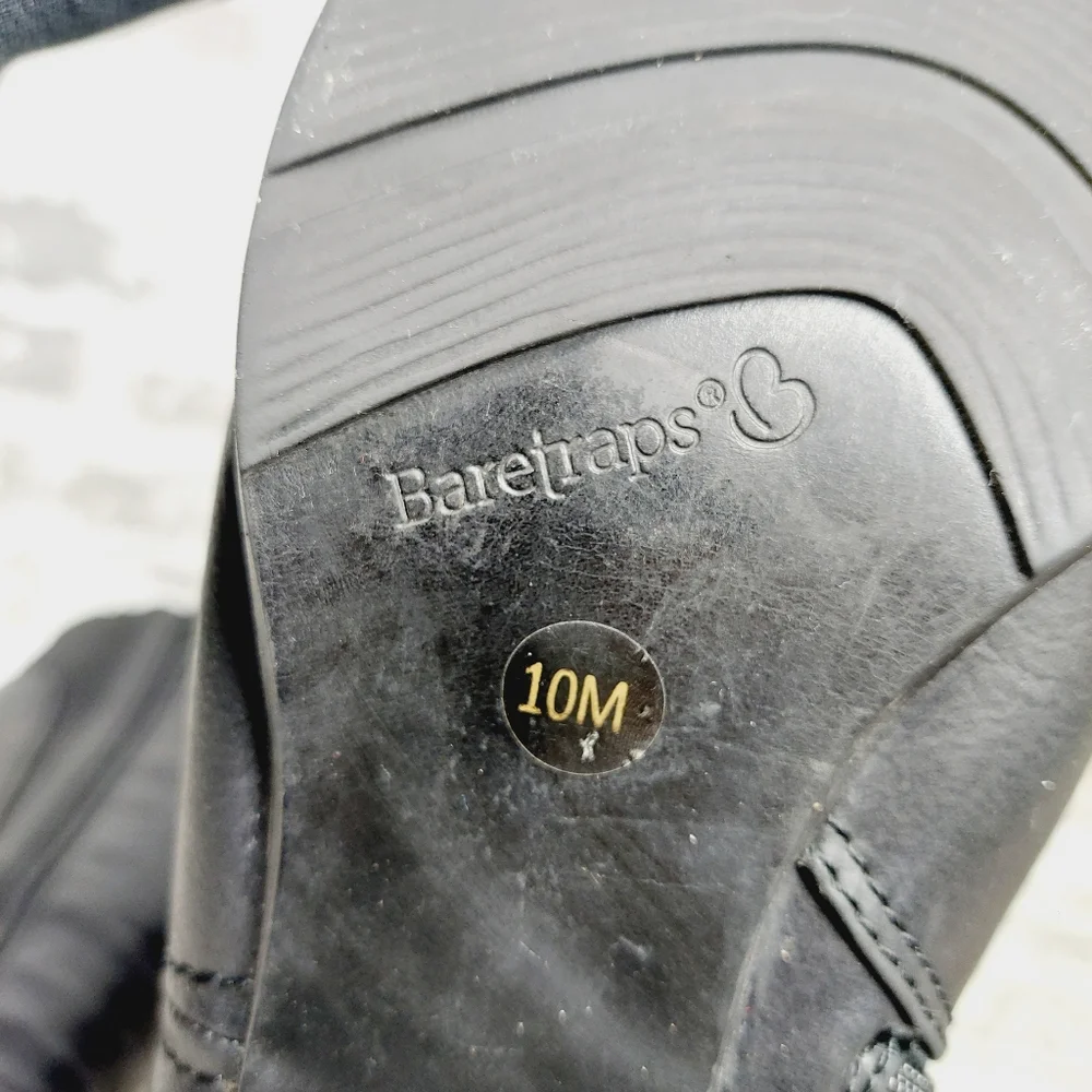 New BareTraps Women's Black Faux Leather Riding Boots F206 - Picture 9 of 12